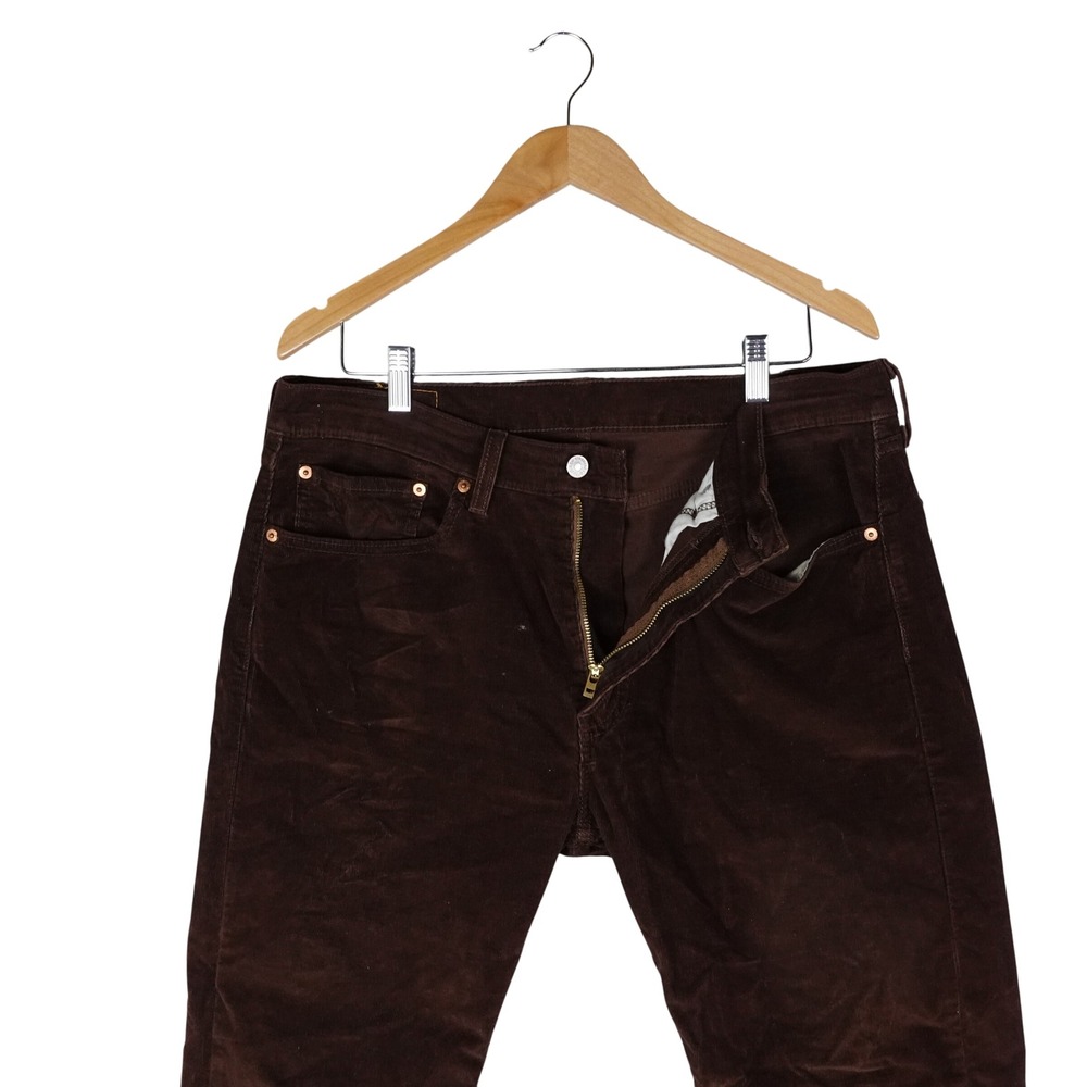 Vintage Levis 505 Mens Brown Corduroy Pants Regular Fit Straight Leg W34 L32